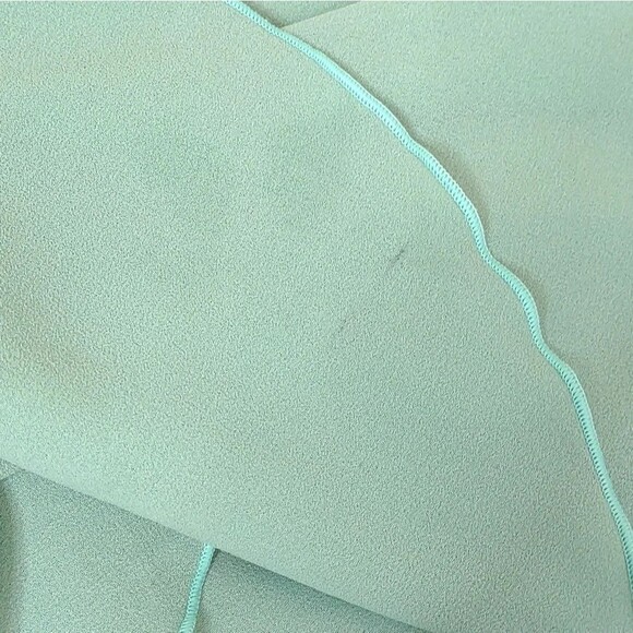 Green Ruffle Layered Sleeve Pastel Chiffon Top Green Small St. Patrick's Day - Picture 15 of 16